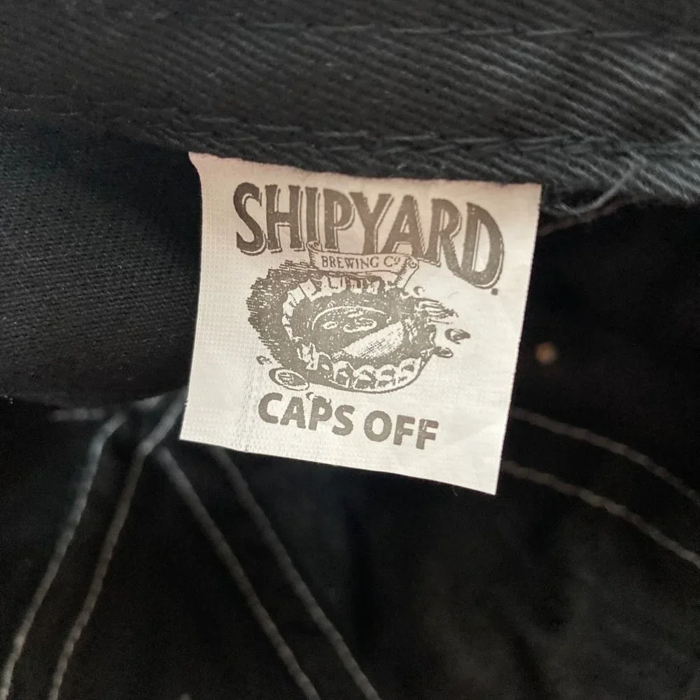 Shipyard Brewing Co Hat Adjustable Snapback Portland Maine Cap Lid Beer Black